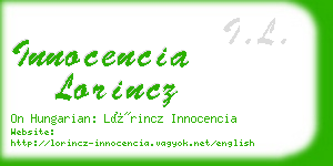 innocencia lorincz business card